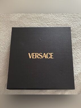 Versace Black Gift Box with Subtle Pattern
